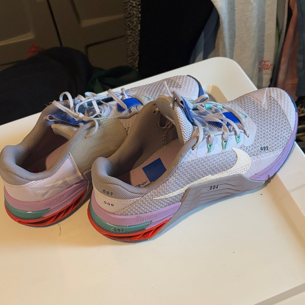 Nike Gray and Purple Running Shoes